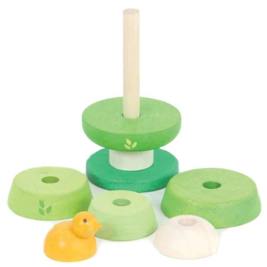 Tree top stacker / Wooden tree themed stacking toy - Le Toy Van Petilou