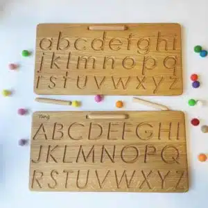 Wooden alphabet tracing board - Threewood