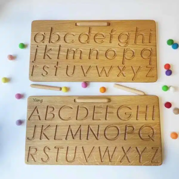 Wooden alphabet tracing board - Threewood