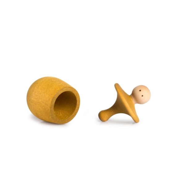 Yellow little things wish box Handmade sustainable wooden toy Grapat simple little things