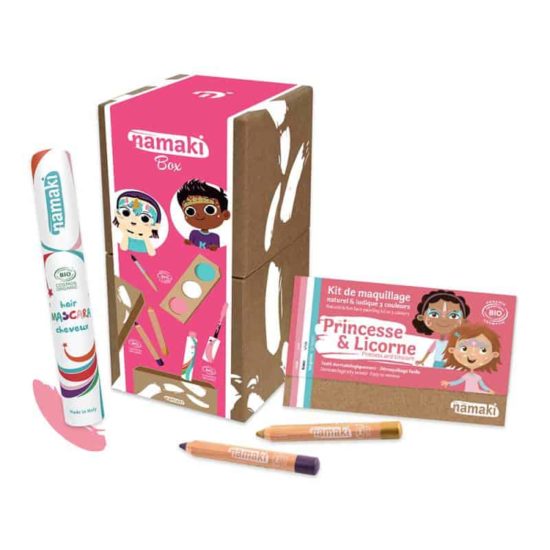 Boîte de maquillage bio pour enfants aux couleurs des mondes enchantés - Namaki Cosmetics