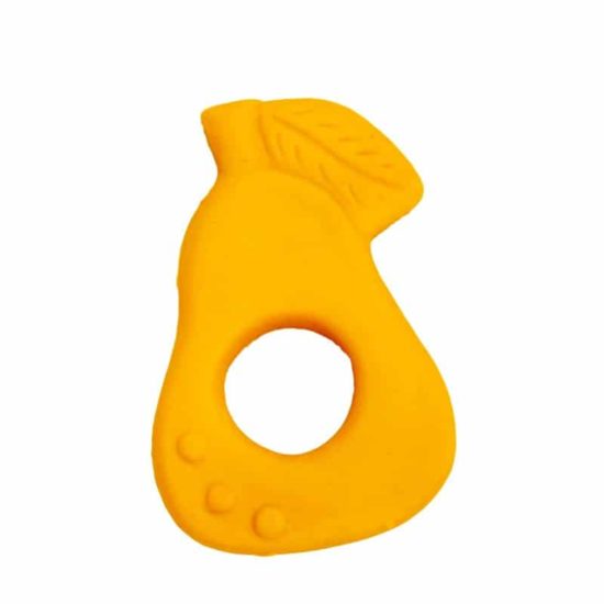 Yellow pear Natural Teether : Organic Baby Toy - Lanco