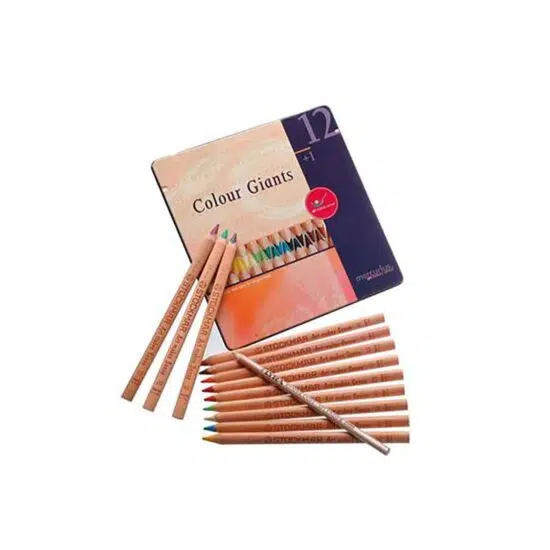 Colour giants Waldorf assortment 12 colouring pencils in tin case Mercurius