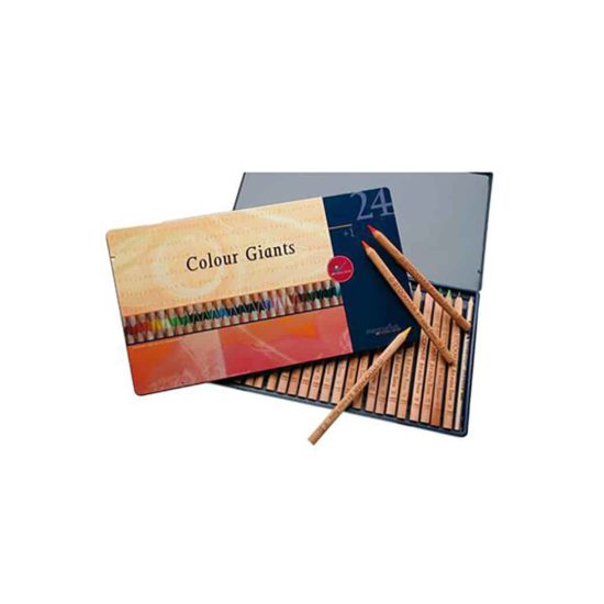 Colour giants Waldorf assortment 24 colouring pencils in tin case - Mercurius