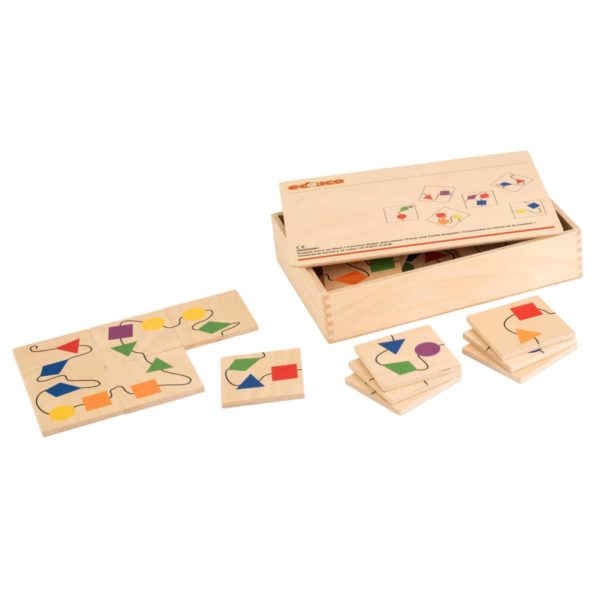 Connect shape and colour wooden educational toy Educo