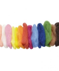 Plant dyed felting wool, 50g fairytale mix / Waldorf natural needle felting supplies - Glückskäfer