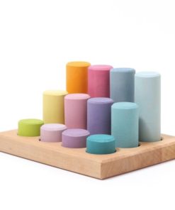 Small pastel rollers stacking game - Grimm's