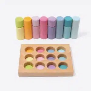 Small pastel rollers stacking game - Grimm's