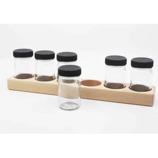 Waldorf wooden holder & paint jars set 100ml Waldorf painting Mercurius