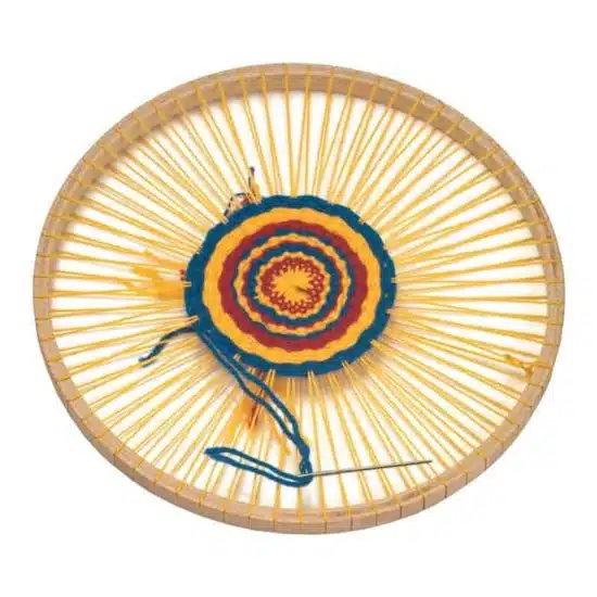 Wooden round weaving frame 22cm - Glückskäfer
