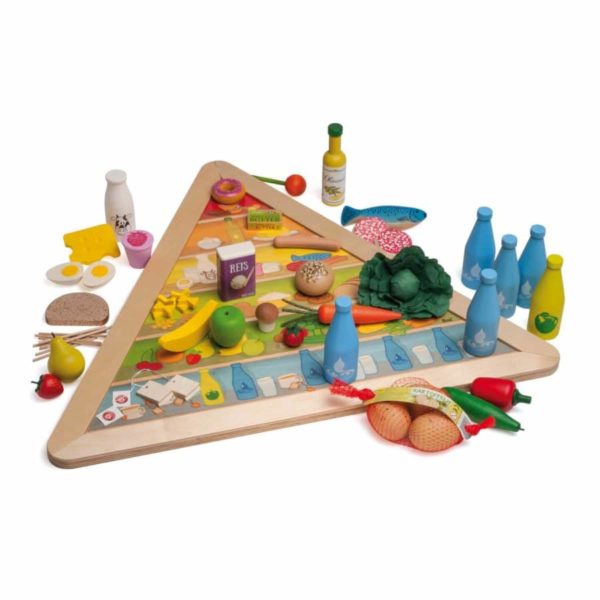 Ernährungspyramide und Spielfutter aus Holz - Erzi