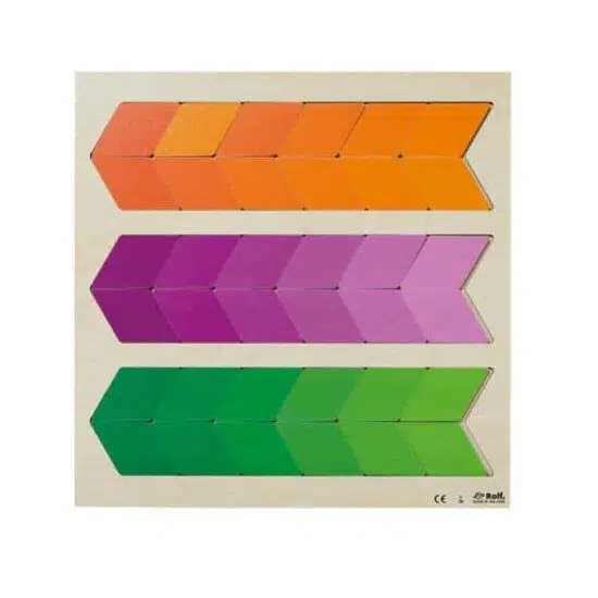 Puzzle colour nuance orange violet green
