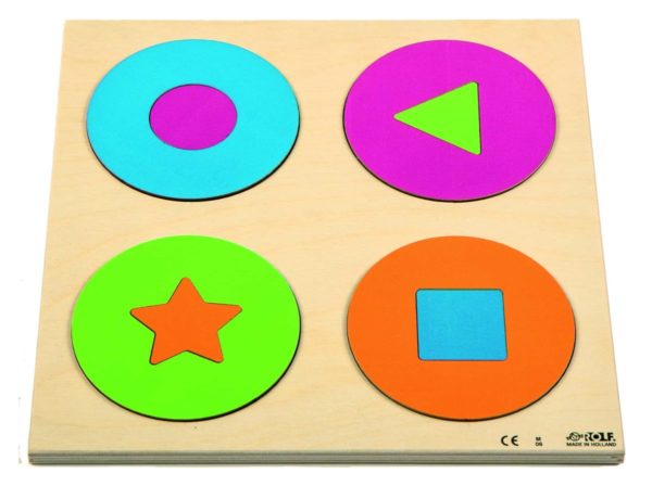 Relief puzzle discover colour and shape - circles and shapes - Rolf