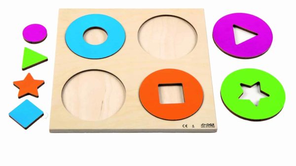 Relief puzzle discover colour and shape - circles and shapes - Rolf