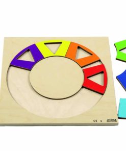 Relief puzzle discover colour and shape - rainbow circle - Rolf