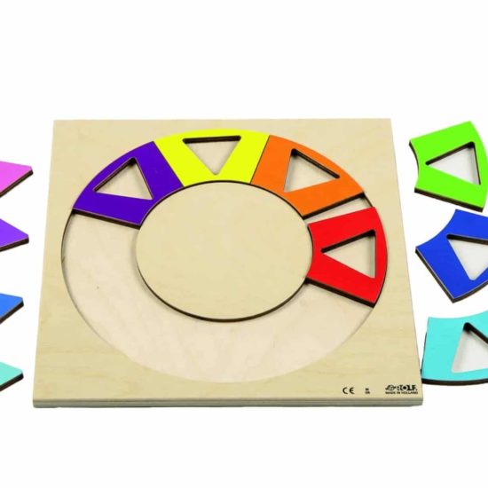 Relief puzzle discover colour and shape - rainbow circle - Rolf