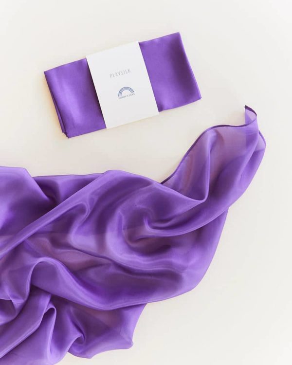Playsilk purple 90 x 90 cm - Sarah's Silks