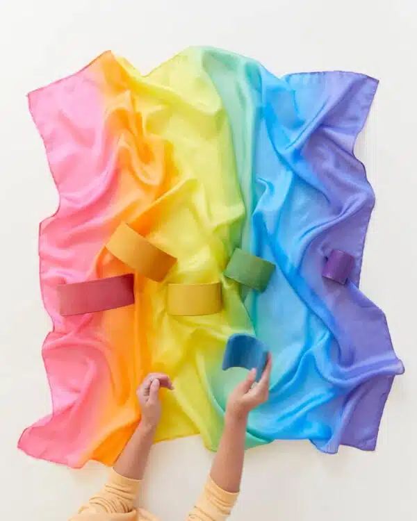 Enchanted playsilk rainbow 90 x 90cm - Sarah's Silks