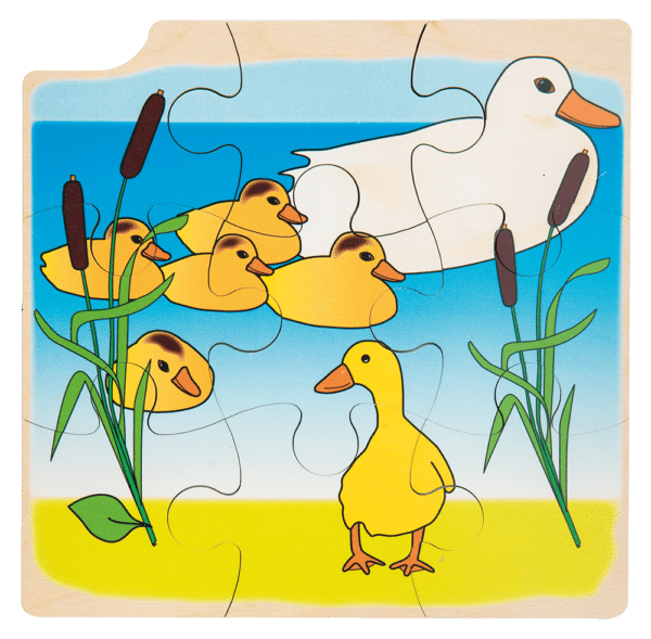 Layer puzzle growth of a duck Rolf