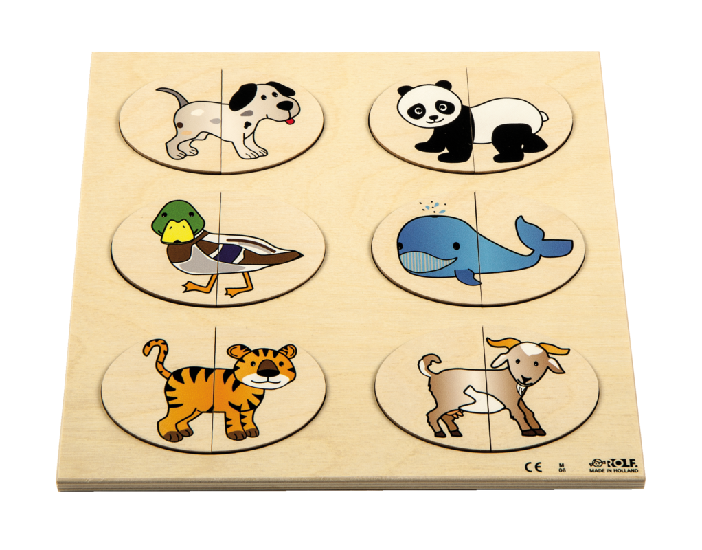 Relief puzzle complete the animals - Rolf - Teia Education & Play