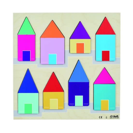 Relief puzzle discover the size a roof over each house Rolf