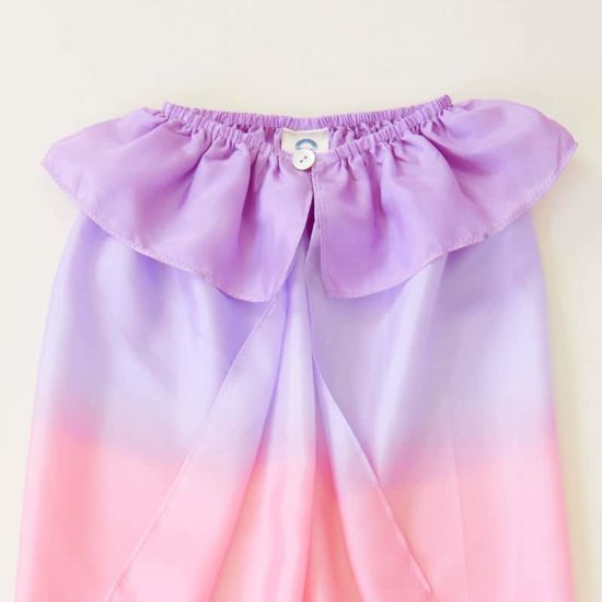 Waldorf inspired silk cape enchanted blossom - Sarah's Silk 