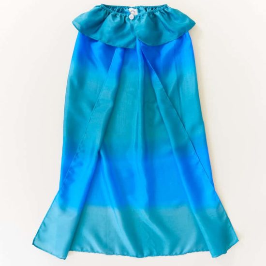 Waldorf inspired silk cape enchanted ocean - Sarah's Silk