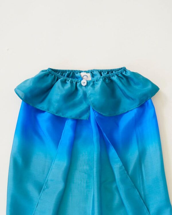 Waldorf inspired silk cape enchanted ocean - Sarah's Silk