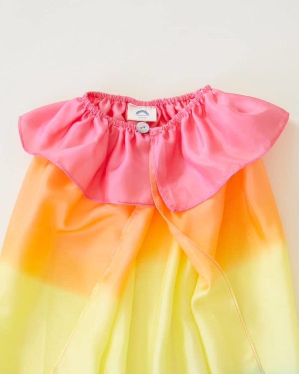 Waldorf inspired silk cape enchanted rainbow - Sarah's Silk