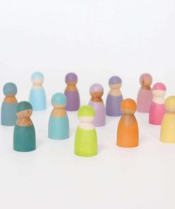 pastel Friends new 2021 version Handmade sustainable wooden peg dolls Grimm’s