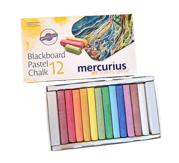 Waldorf blackboard chalk 12 pastel colours / Waldorf blackboard drawing - Mercurius by Stockmar and Lyra