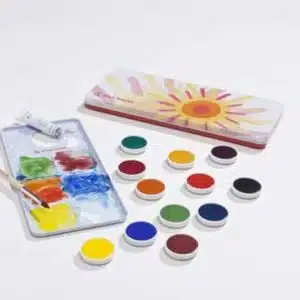 Watercolour opaque paint set (12 colours) / Waldorf art supplies - Stockmar