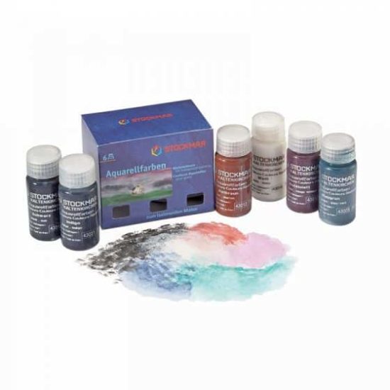 Watercolour paints assortment 6 colours supplement set / Waldorf art supplies - Stockmar