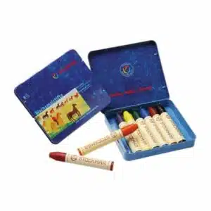 Wax stick crayons 8 assorted colours - Stockmar