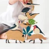Hillside forest set / Handmade wooden trees and animals - Eperfa