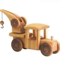 Large wooden toy breakdown crane - Debresk Sweden