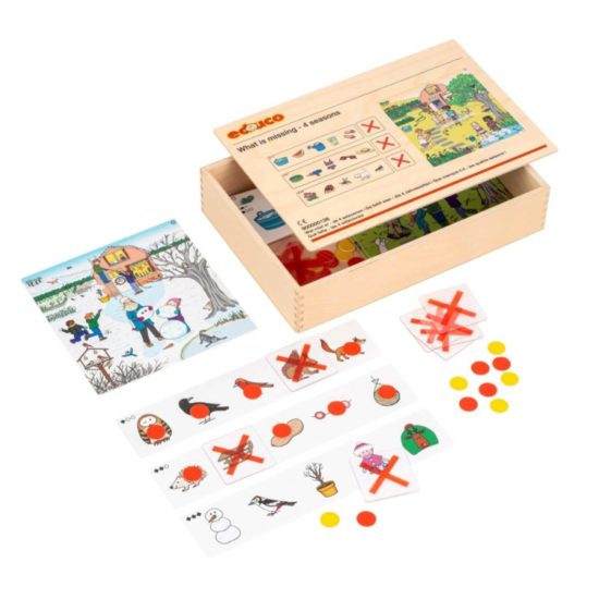 What is missing 4 seasons educational matching game - Educo