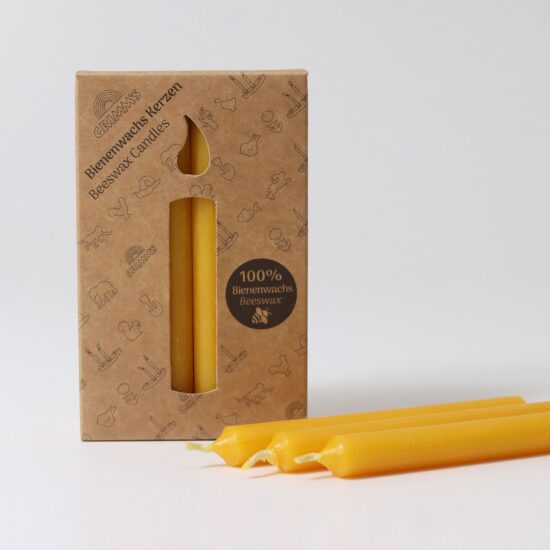 Amber coloured candles made form 100% beeswax / Waldorf celebrations ring accessory Grimm's