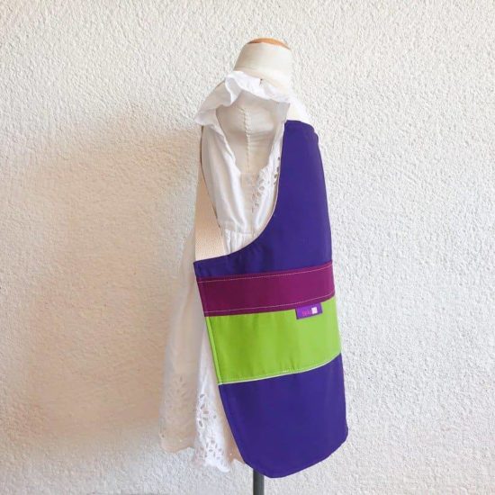 Crossback children's apron purple - SKÅGFÄ