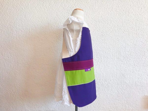 Crossback children's apron purple - SKÅGFÄ
