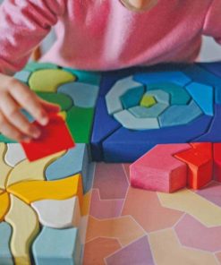 Grimm's building set four temperaments is a beautiful collection of 61 wooden blocks and is a translation of the four temperaments recognised in Waldorf education into a language of form and colour.