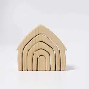 Natural wood stacking toy house - Grimm's