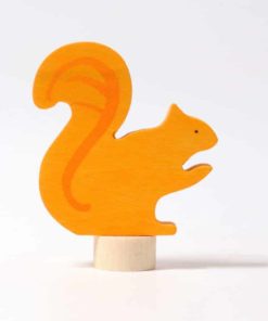 Squirrel decorative figure / Handmade wooden Waldorf birthday ring decoration - Grimm's