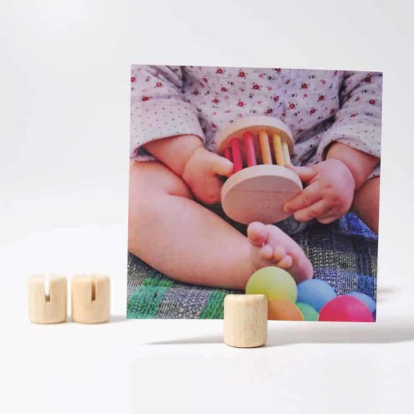 Wooden picture holders (10) / Waldorf celebrations & birthday ring accessory – Grimm's