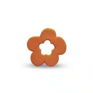 Orange flower Natural Teether - Organic Baby Toy - Lanco