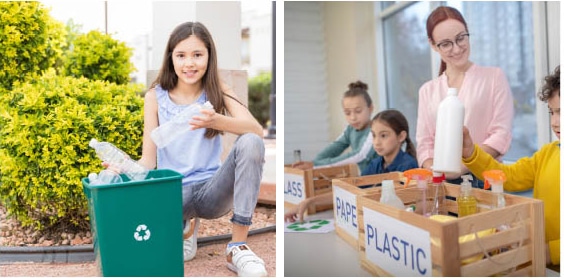Get children to help with recycling & Visit a recycling centre
