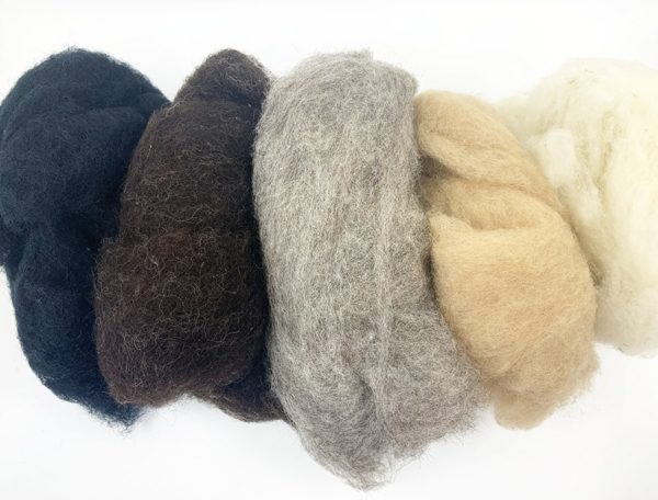 Filges Felting Bioland Organic Wool 200g Natural Colours Earth Tones