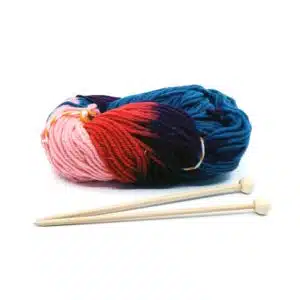 Filges Knitting Set with Organic Wool red, pink blue