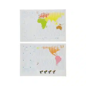 Globe projection map set of 10 Nienhuis Montessori geography