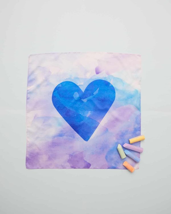 Mini heart playsilk limited edition blue Sarah's Silks